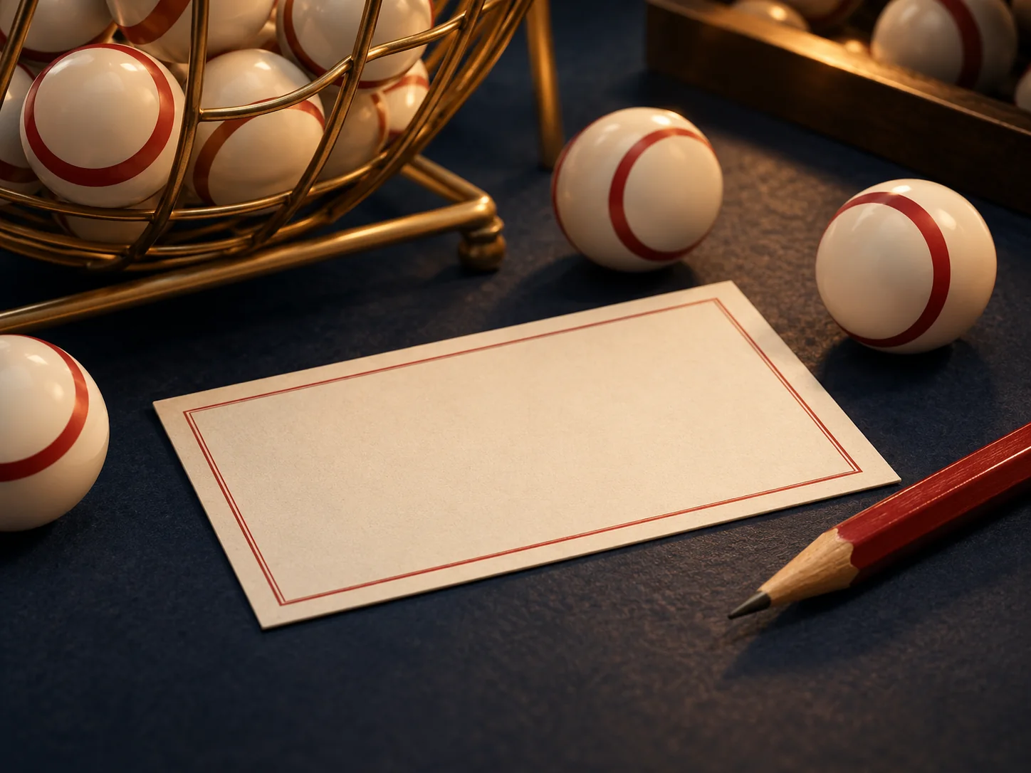 Original editorial illustration of bingo and lotto balls