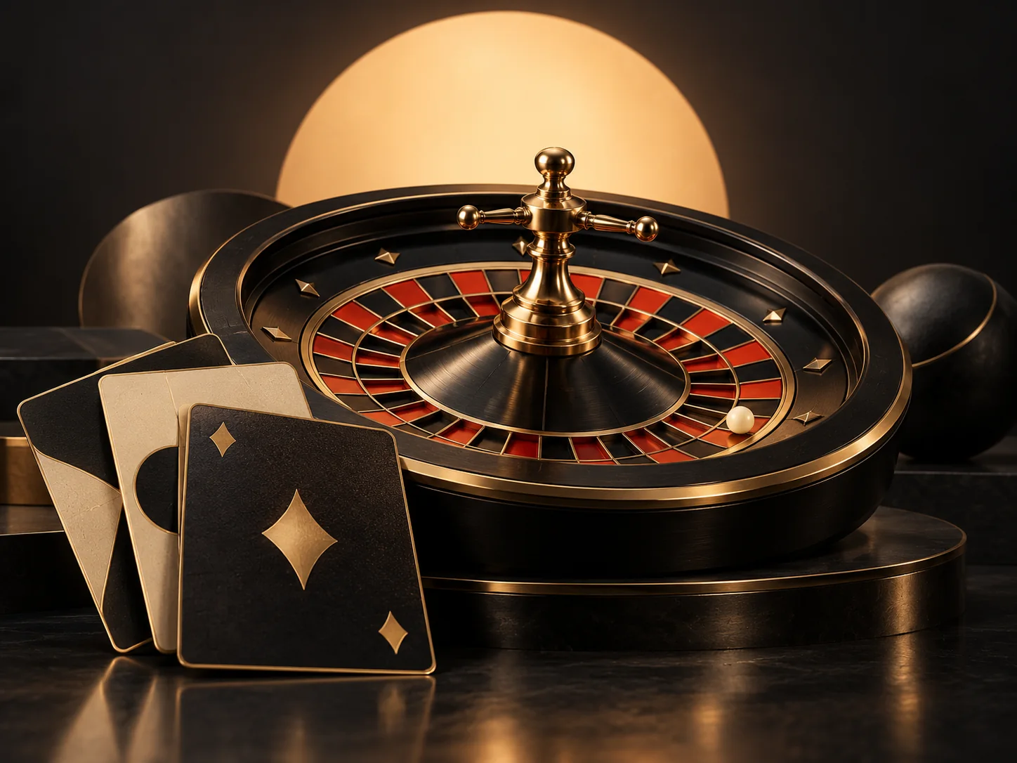 Original editorial casino table illustration